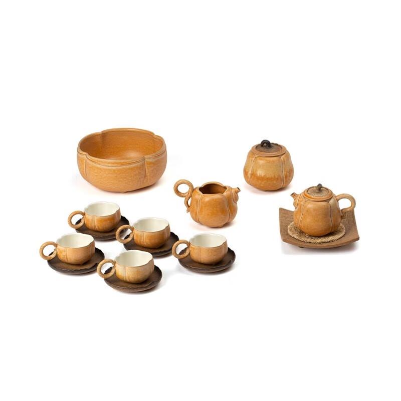 Edenus Ceramic Pumpkin Tea Set
