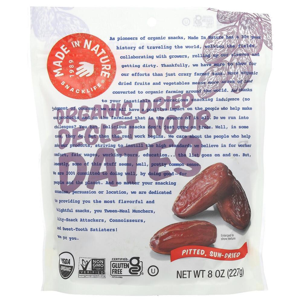 Made in Nature Dried Deglet Noor Dates, Sun-Dried, 227g (8oz)