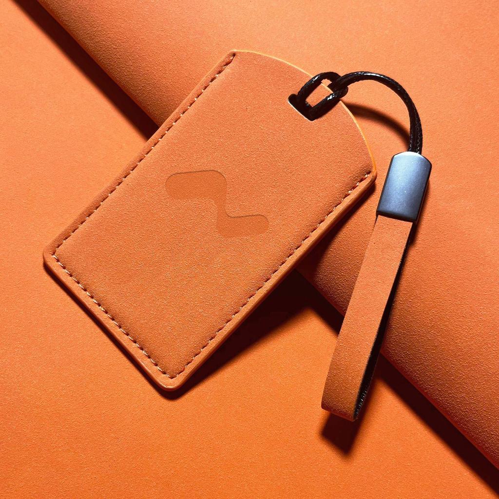 Lydo Card Key Case for Nio Car - New Energy NFC Induction, Suede Protective Cover with Lanyard