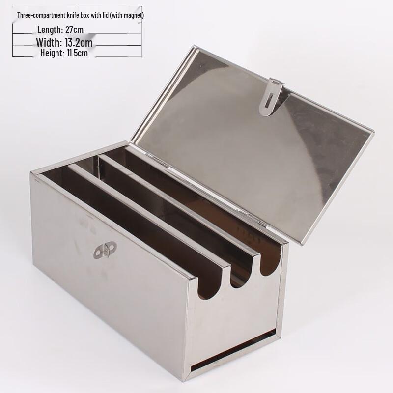 Stainless Steel Countertop Knife Holder with Lid