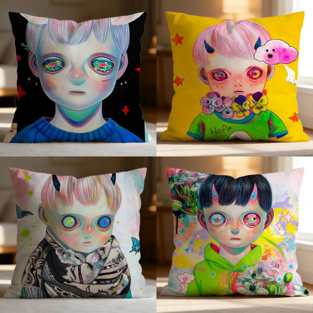 Popular HHikari Shimodaed Cushion Cover Soft Washable Pillow Case Multi-Scene for Couch Bed Travel Office Use