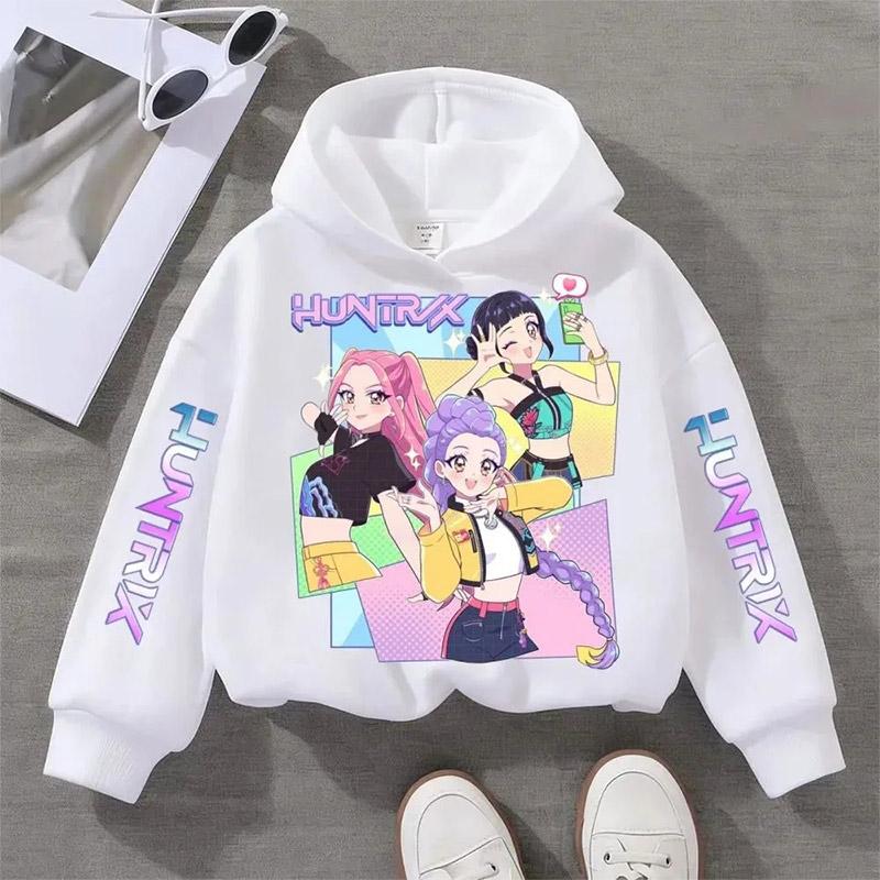 2026 Girls Hoodies Huntrx KPop Devil Hunter 4 To14 Y Girls Group Cartoon Children Hoodie Girls Teen Spring Autumn Pullover