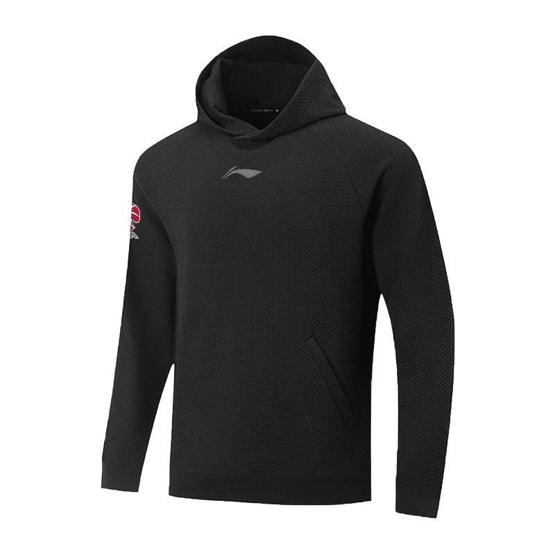 Li Ning CBA Series Simple Print Comfortable Versatile Sports Casual Long Sleeve Vintage Hoodie Unisex hoodies AWDVF69-1