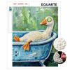 Pearl Painting Kit 5D/DIY Pearl Mosaic Inlaid Cute Duck In Bathtub Home Wall Decoration Art