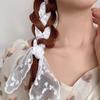 Sweet Sen Style White Lace Long Hair with Butterfly Tie Hair Rope Vigorous Girl Braid Versatile Hair Braiding Magic Weapon