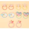 Rainbow Heart Star Hair Ties - Cute Infant & Toddler Accessories, Hair-Friendly Bands