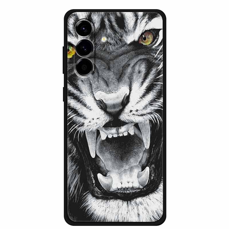 For Samsung Galaxy S25 FE 5G Case Soft Silicone TPU Black Phone Cover For Galaxy S25 FE 5G Protective Cartoon Bumper Coque S25FE