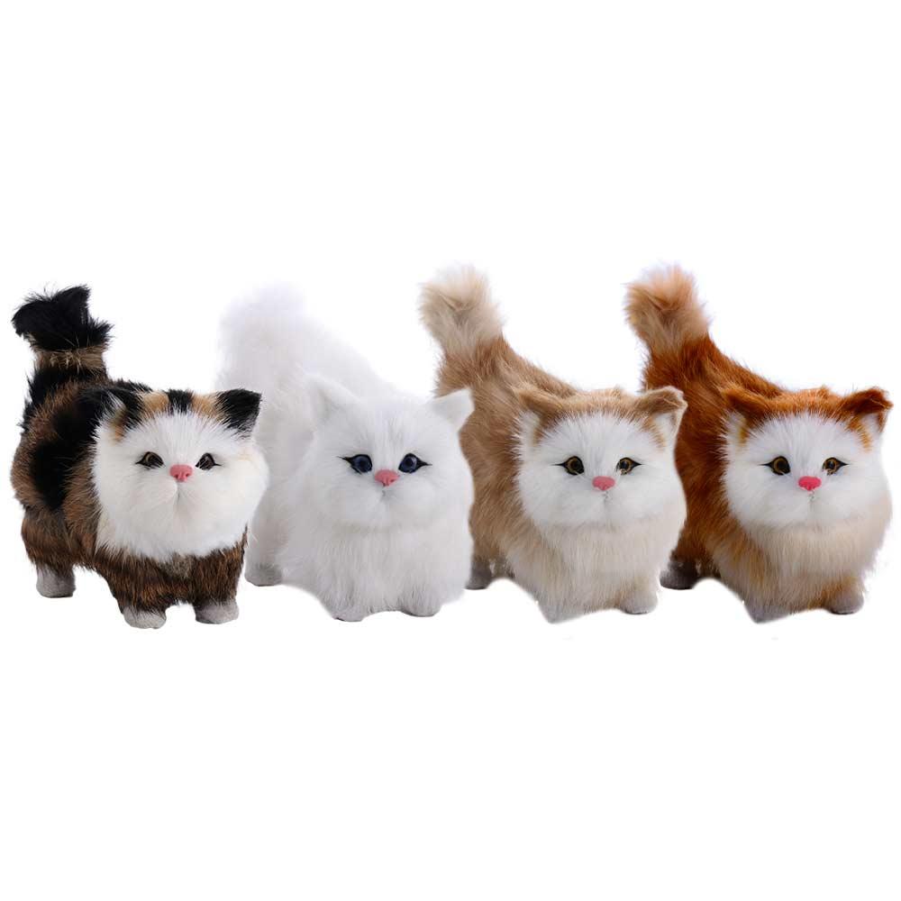 Animal Fake Cat for Children Kitten Doll Simulation Cat Cat Model Plush Cat Toys Stuffed Kitten