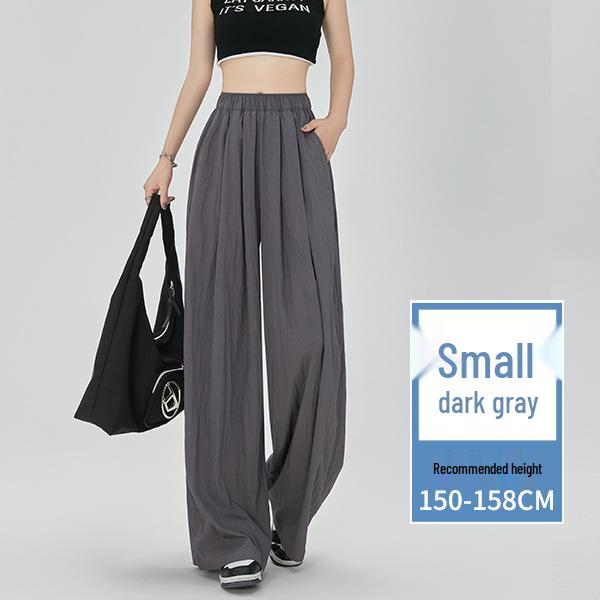 Yamamoto Women s 2026 High-Waisted Ice Silk Wide-Leg Pants - Summer Casual and Loose Fit XL