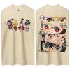 Hot Sale Demon Slayer Japanese Hot-blooded Anime Classic Loose Casual Oversized Short-sleeved Comfortable Soft Cotton Summer New Tee Oversized Top