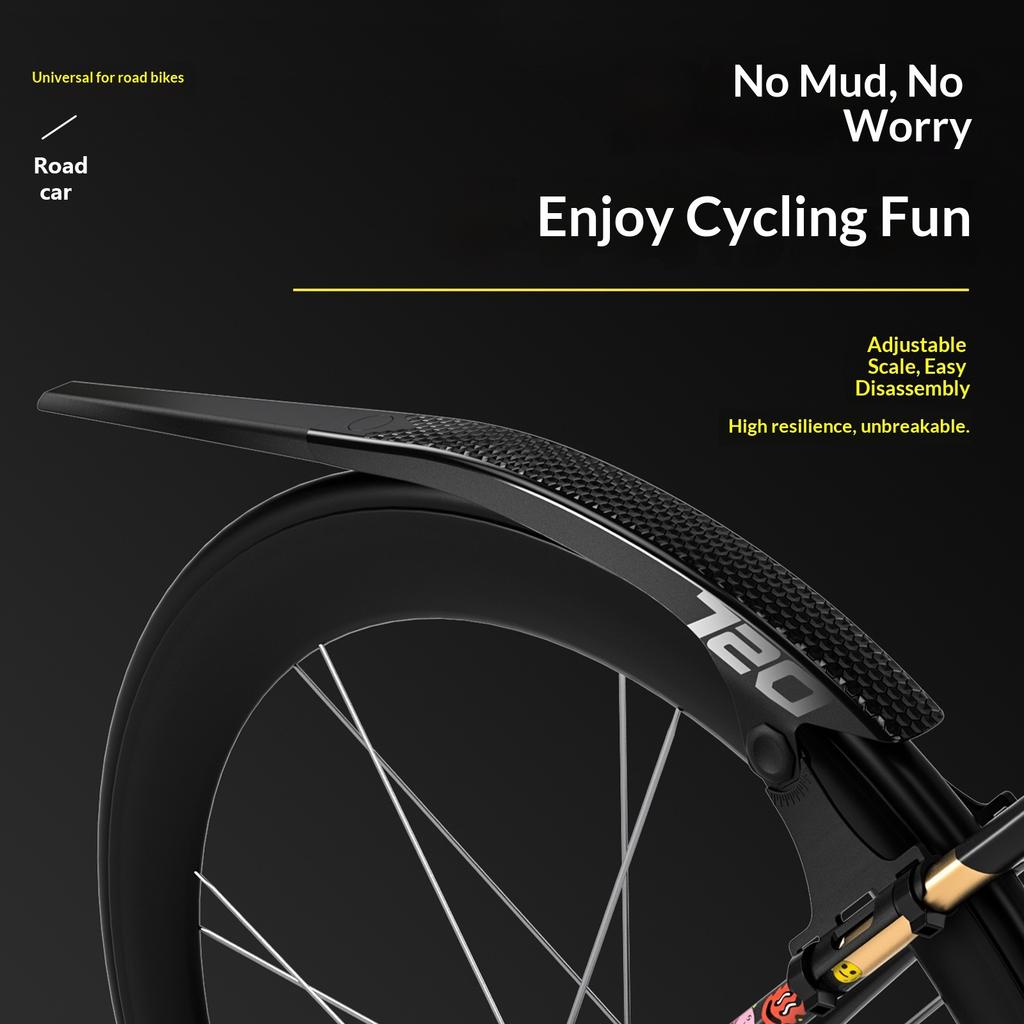 ENLEE Road Car Fender, Melon Car Gravel Bike Quick Dismantling Extended Gear Rain Board Adjustable 700C Mud Removal