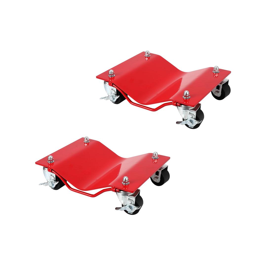 Car Dolly Set 2500 LBS Capacity Wheel Dolly, Heavy Duty Vehicle Dolly for Moving Car with 2.5 Inch Nylon Wheels,Bolts Resist Tir