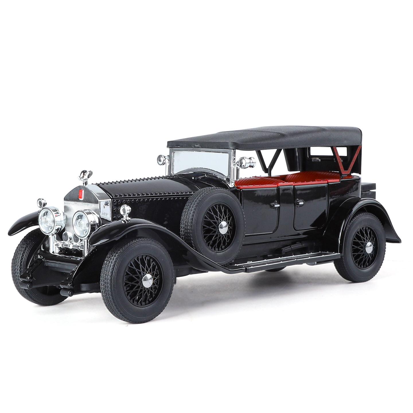 

1/32 Rolls-Royce Phantom I Сплав Классическая Модель Старинного Автомобиля Металл Ретро Роскошные Транспортные Средства Модель Автомобиля Звук Свет Симуляция Детские Игрушки Подарок чёрный
