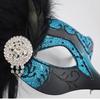 Venetian Masquerade Masks Halloween Mardi Gras Masks with Stick Ball Party Masks