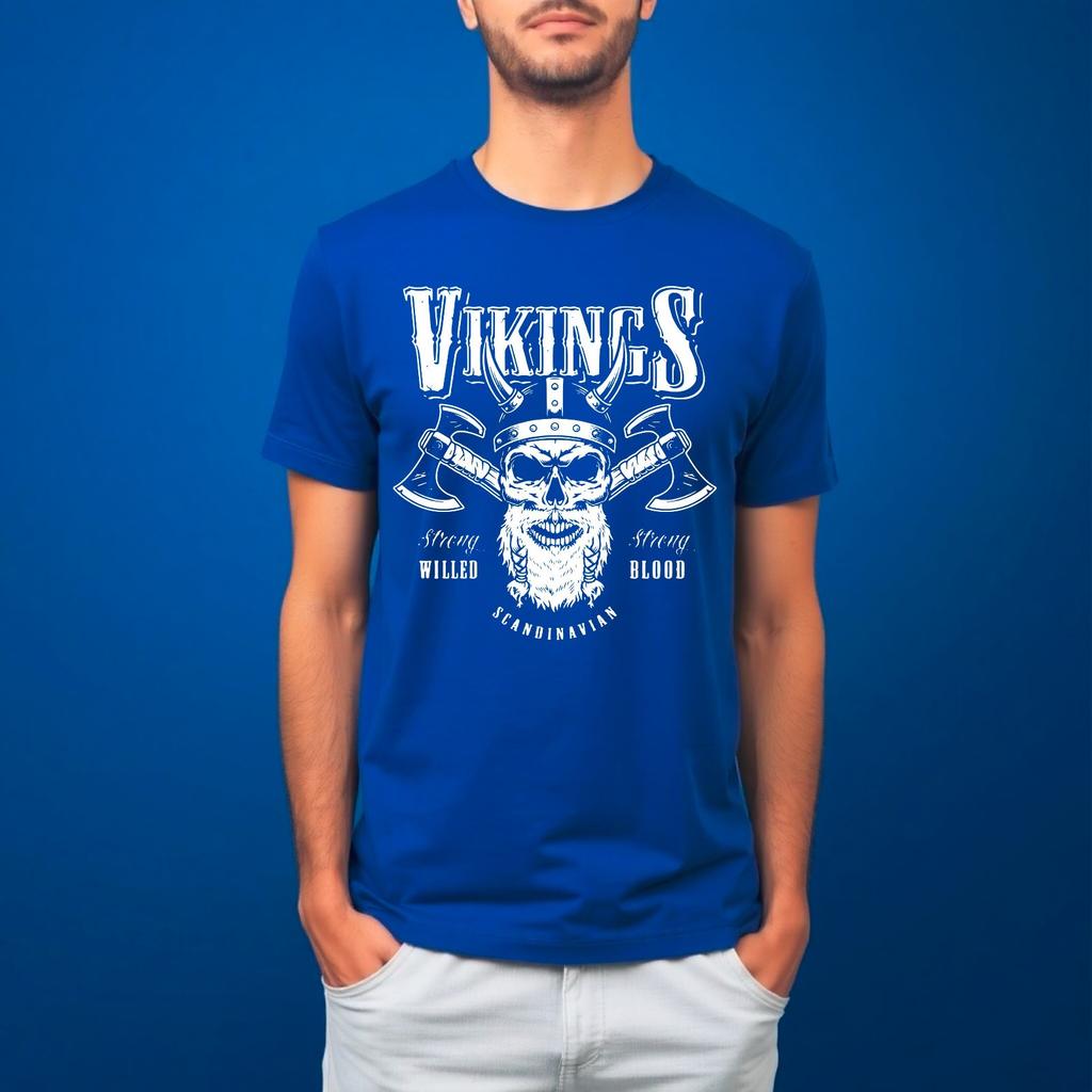 Viking Skull Axe Valhalla Novelty Willed Blood Graphic Unisex Gift T-Shirt