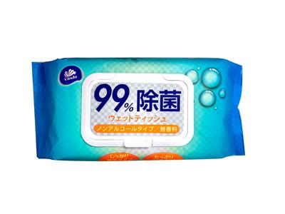 Marubeni Forest Links Feuchttücher VINDA Desinfizierende Feuchttücher, unparfümiert, groß, dick, weiß, 18 x 20 cm, 80 Stück x 1 Stück, 99 % alkoholfrei, ca.