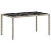 Garden Dining Set 5 pcs Light Grey Poly Rattan
