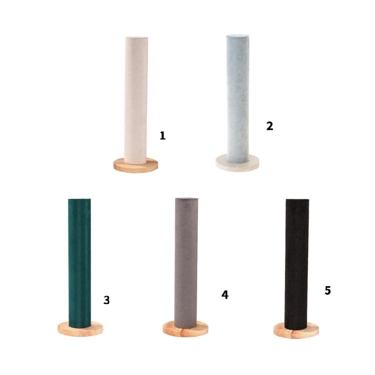 Wood Base Cylinder Hair Ornament Stand Space Saving Hair Ties and Accessories Display Rack Hair Scrunchies Holder