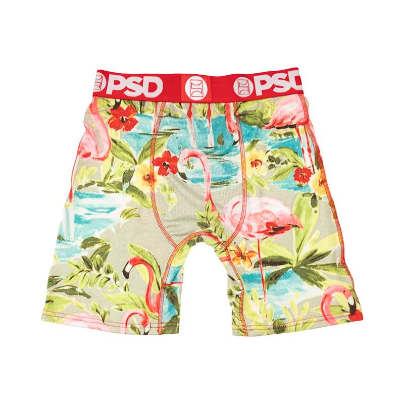 PSD Boxer Briefs Estampados Cómodos de Secado Rápido para Hombre de Línea Larga de Tiro Medio