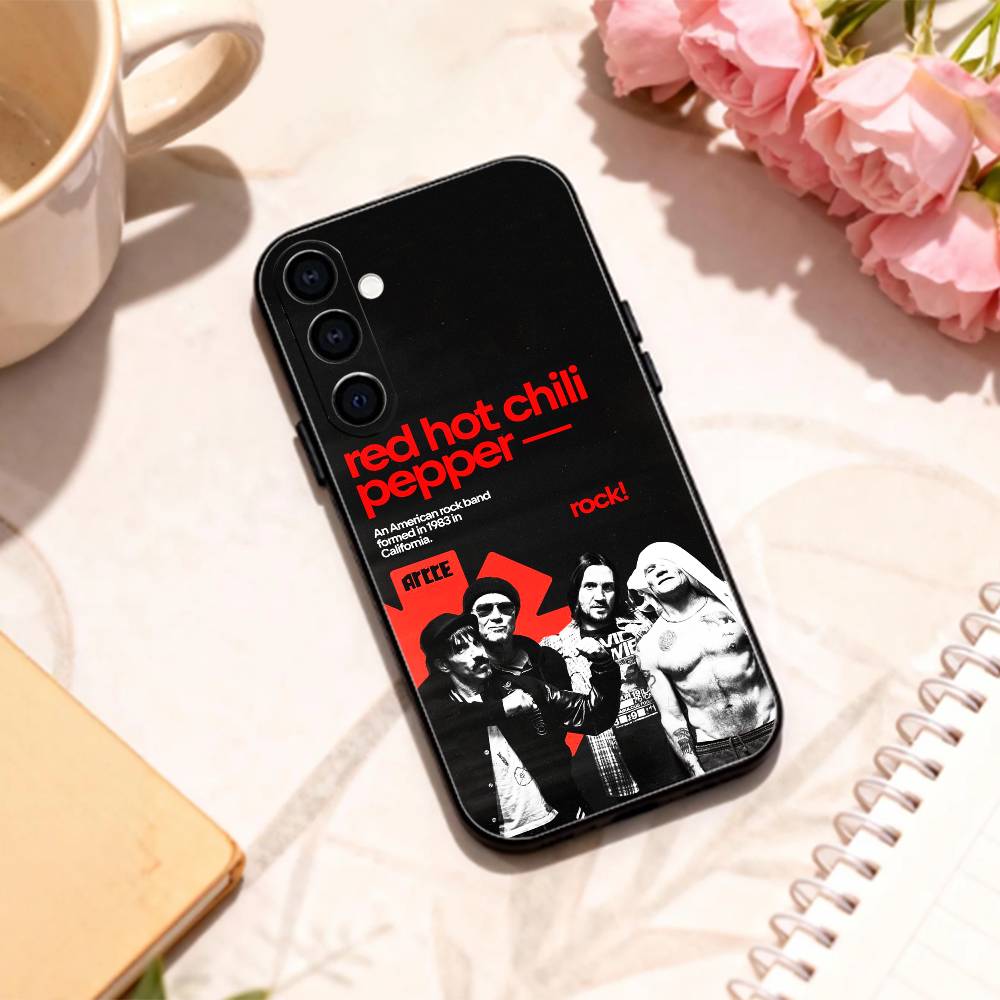 Funk Rock Red Hot Chili Peppers phone Case For Samsung Galaxy A73,A72,A71,A70,A53,A52,A51,Others Soft Black Shell