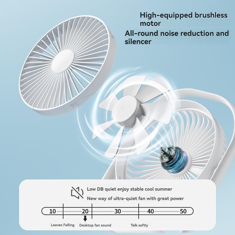 2024 Ventilator Mic de Birou Nou Portabil pentru Birou Lumină de Noapte de Birou Ventilator de 6 Inch Alimentare USB Stocare Energie Ventilator Silențios Detașabil