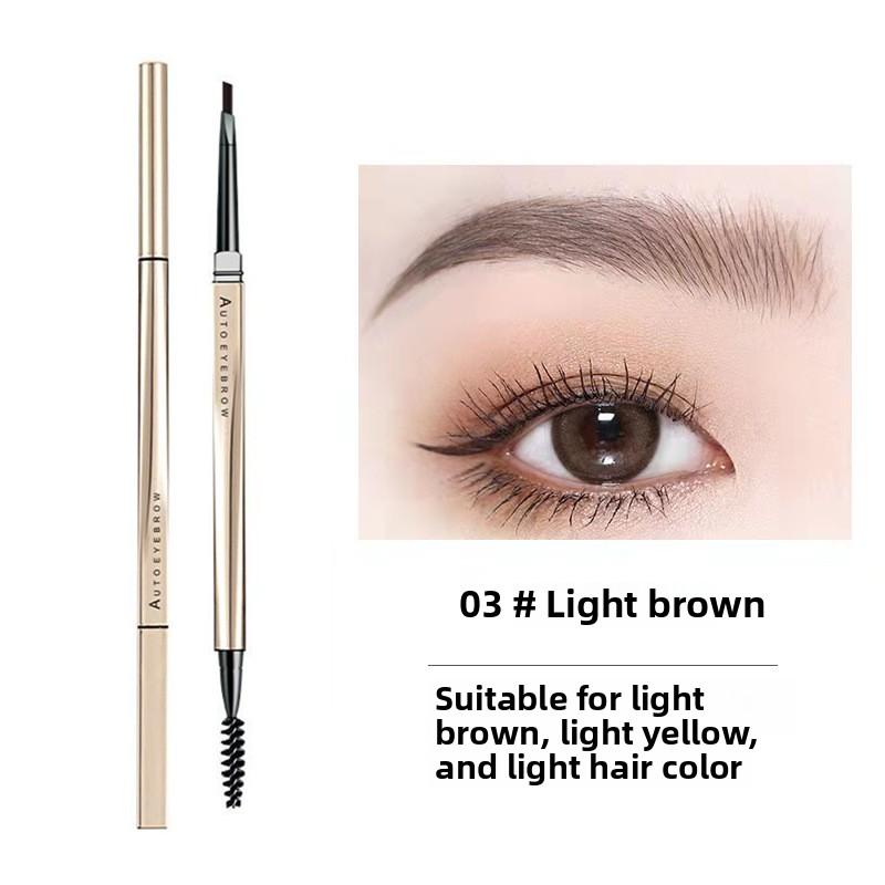 

Водостойкий карандаш для бровей, не оставляющий пятен, стойкая пудра для бровей, очень тонкий двухсторонний карандаш для бровей 03#