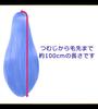 Case Eden Cosplay-Perücke, Premium, Glatt, Lang, 100 cm, Hellblau, 6142