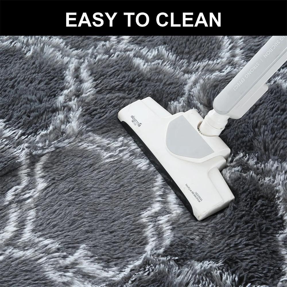 Area Rug, 5x8 Shag Area Rug For Living Room Bedroom, Fluffy Rug Plush Rug, Soft Home Floor Carpet, Gray