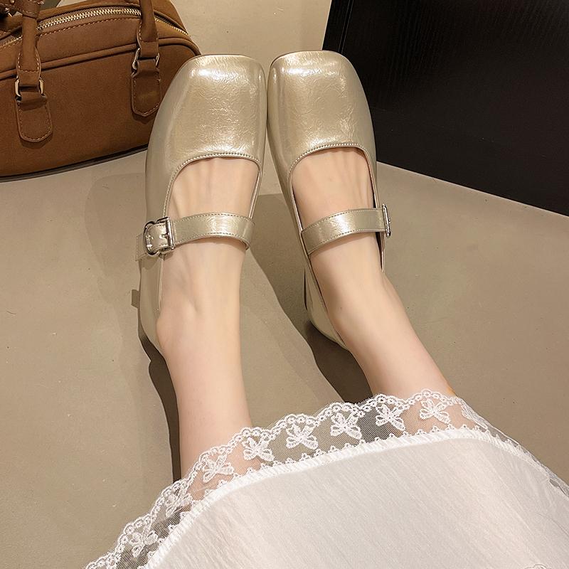 Fashion Shallow Flat Silver Single Shoes Fall 2025 New Mary Jane Women's Shoes Summer Flats