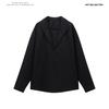 Autumn Men'S Solid Color Long Sleeve Shirt Fashion Fake Two-Piece V-Neck Shirt Design Top
