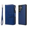 For Samsung Galaxy S25 Ultra Magnetic Leather Case Mobile Cover with Detachable Zipper Wallet Strap