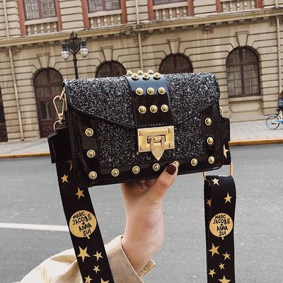 Sequins Princess Cute Wind Shoulder Bag Crossbody Bag Small Square Bag Female Bag Female