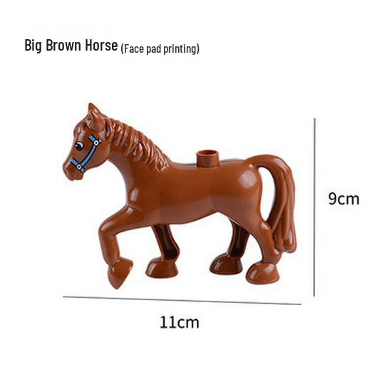 Gegele Lego-Compatible Building Blocks: Large Particles & Small Animal Accessories - Ocean, Zoo, Dinosaur Educational Toys