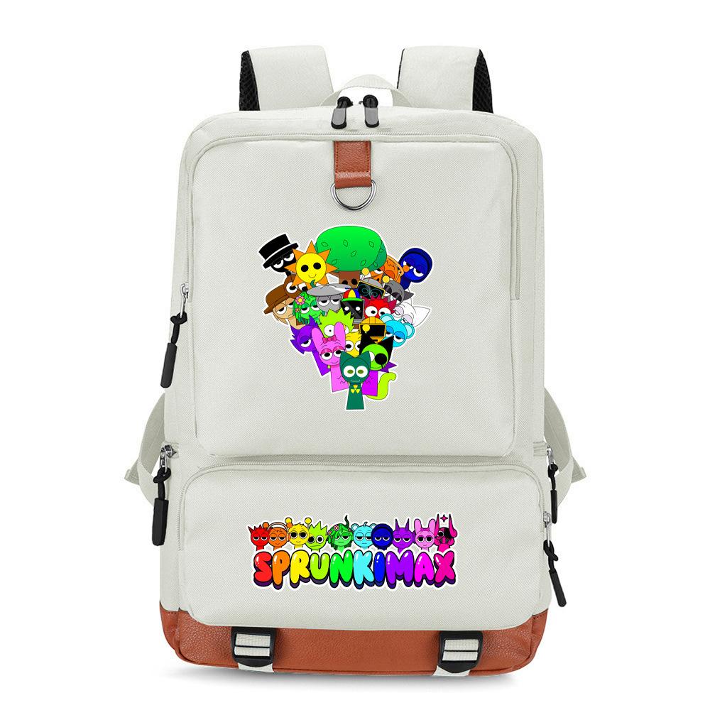 Srunki Backpack Multifunctional Large Capacity Business Backpack Lightweight Burden Reduction Primary and Secondary School Student Bag