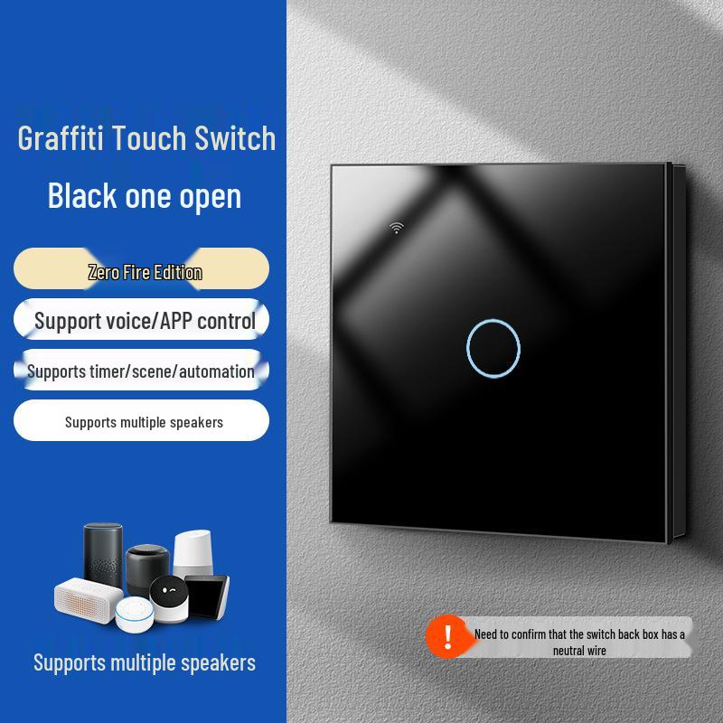 Zhengshang C3 Graffiti Smart WiFi Switch Voice Panel, Tuya EU Standard, Alexa & Google Assistant Compatible