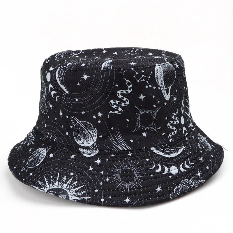 American Skull Reversible Bucket Hat: Hip Hop Street Dance Halloween Sun Protection Hat