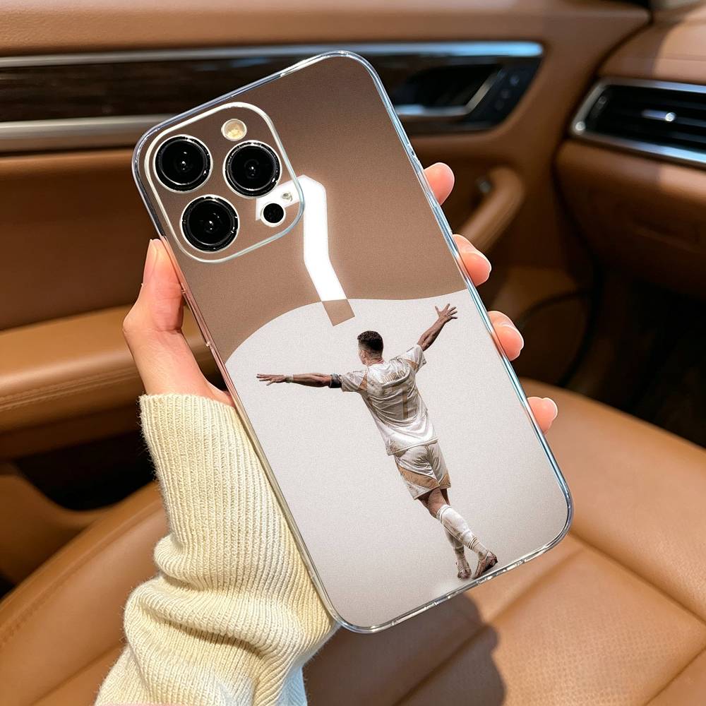C-R-7 R-Ronaldo Phone Case For iPhone17,16,15,14,13,12,11 ,Pro Max,16/15/14 Plus Transparent Cover