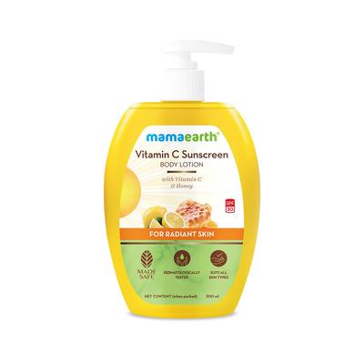 Vitamin C Sunscreen Body Lotion SPF 30 With Honey – 300ml, UV Protection Moisturizer For Radiant Soft Skin