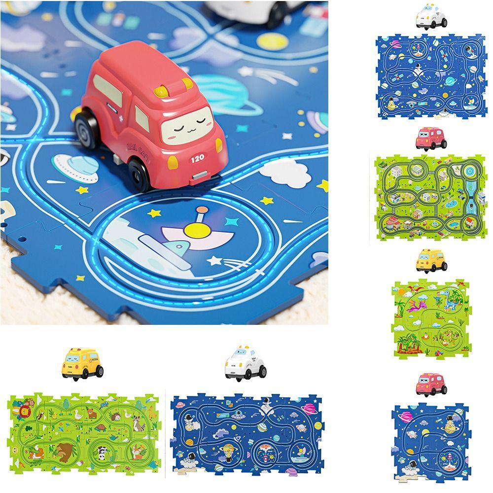 

Urban Scene Construction Puzzle Rail Car Toy Car Model Toy DIY Jigsaw Rail Way Christmas Gift