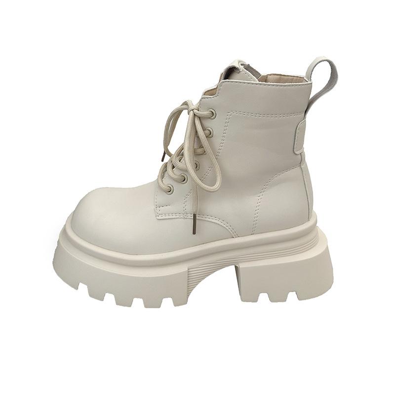 Retro Martin boots women's platform 2025 autumn and winter new British style big yellow boots handsome tooling locomotive short boots
