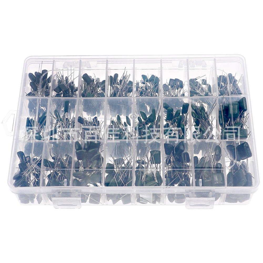 660-Piece 24-Variety Boxed 100V Polyester Film Capacitor Kit