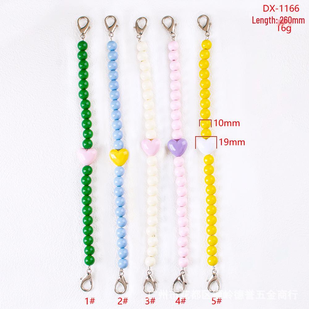 

Акриловая цепочка для телефона с бусинами конфетных цветов, чехол-кроссбоди, ювелирные аксессуары, 10 мм