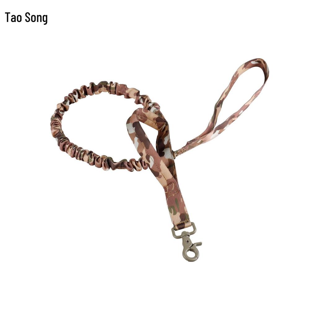 Adjustable Tactical Outdoor Dog Leash and Harness Set for Large Dogs