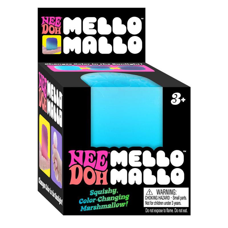 Needoh Mello Mallo TPR Reativo a UV Formato de Marshmallow Segurança Não Tóxico Macio Rebote Lento Alívio de Estresse Brinquedo Fidget Presente de Lazer