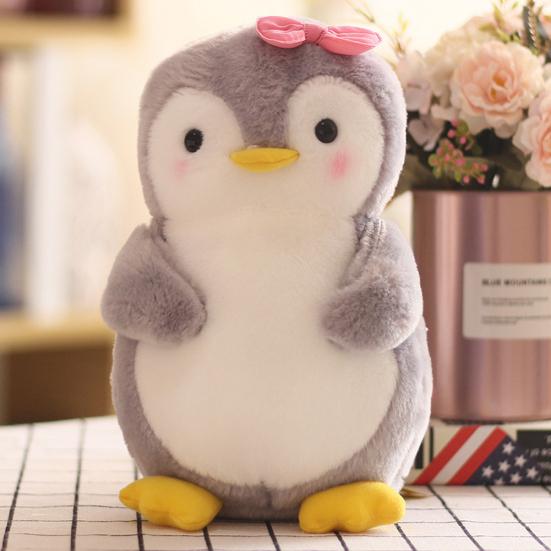 Cute Penguin Hugging Fruit Plush Stuffed Doll Kids Toy Home Decor Valentine Gift