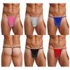 Herren Glänzende G-String Tangas Spaghettibund Beule Beutel O-Ring T-Rücken Slips
