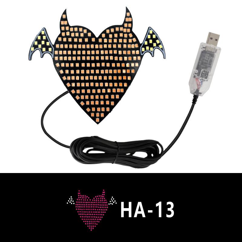 Car Love Window Light LED Decorative Light Creative No Wiring Love Reddish Internet Celebrity Rear Window Emotion Light