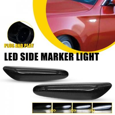 Smoked Marker LED Side Light Turn Signal Sequential for 2006-2011 BMW E91 Wagon