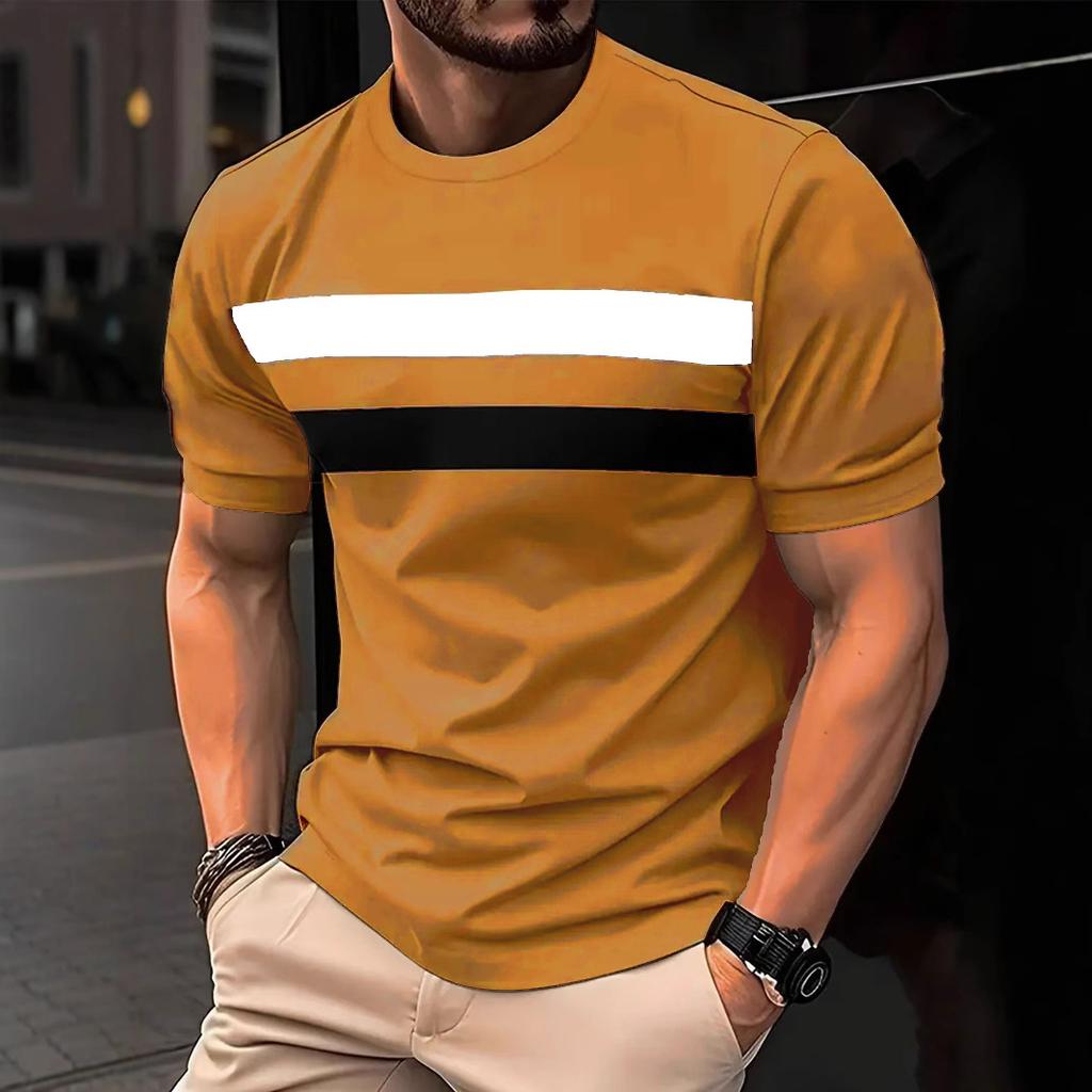 Herren Sommer Neu 3D Lässig Herren Sport Fitness Kurzarm T-Shirt