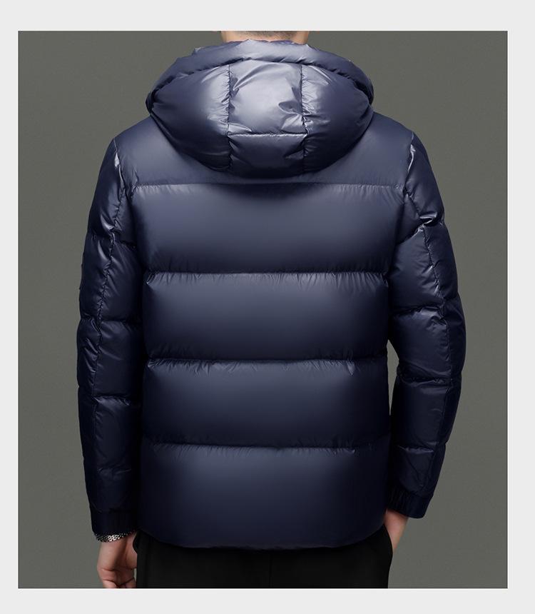 Men's 2025 High Fill 90 White Duck Down Jacket - Fashionable Thickened Winter Puffer for Middle Age